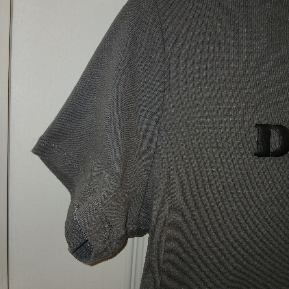 Mudd Edition Grey "DELUSIONAL" Graphic Short Tee Shirt XL 16-18 Y2K Streetwear - Picture 4 of 9